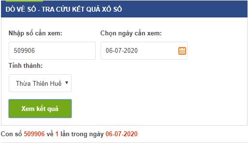 Dò vé số Thừa Thiên Huế online trực tuyến